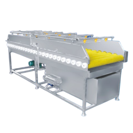 Parallel roller cleaning machine